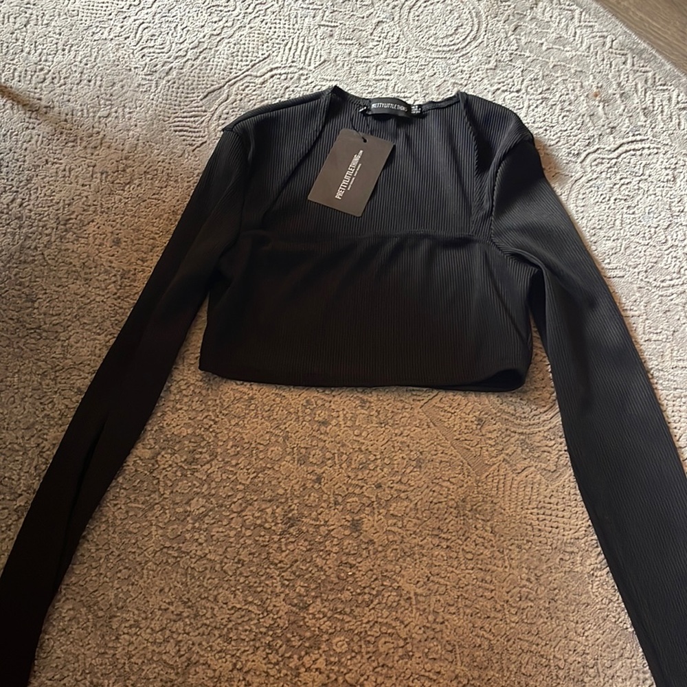 Black long sleeve top